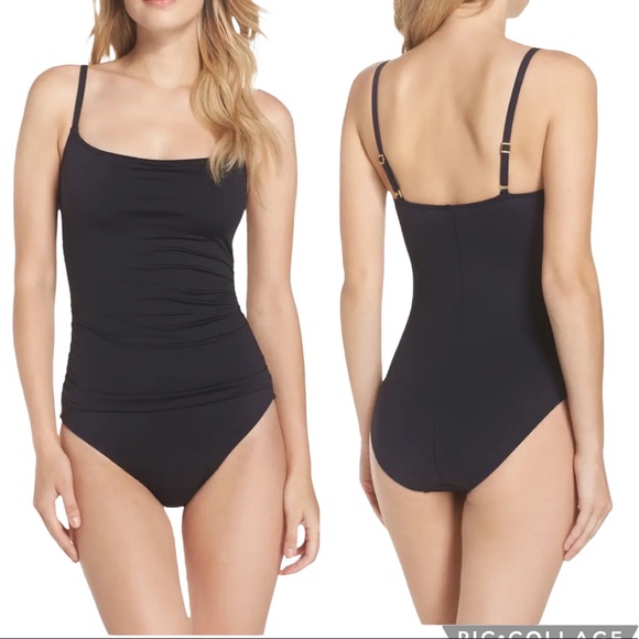 La Blanca Other - LA Blanca Island Goddess One Piece Swimsuit Black 4 NWT
